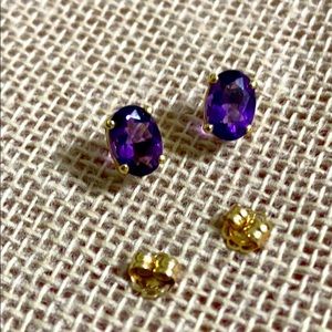🖤14K💕amethyst earrings